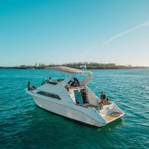 SeaRay 40ft yacht rental in Miami for private groups up to 13 passengers with Aqua Party Boats