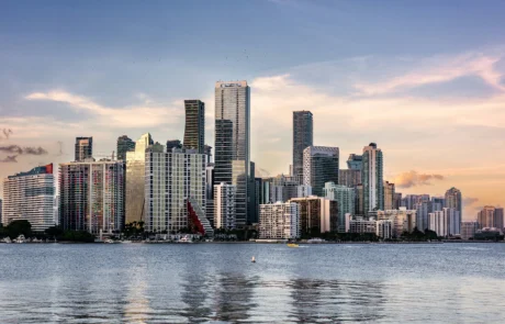 Aerial view of Brickell Key and Brickell Avenue architecture — Biscayne Bay design tour
